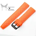 Bracelet silicone Tropic 18 à 22 mm – Couleur du bracelet Orange 4