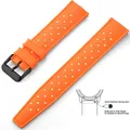 Bracelet silicone Tropic 18 à 22 mm – Couleur du bracelet Orange Black