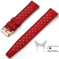 Bracelet silicone Tropic 18 à 22 mm – Couleur du bracelet Red Rose Gold