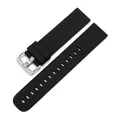 Bracelet silicone universel 20 à 22 mm dégagement rapide – Couleur du bracelet black(silver)
