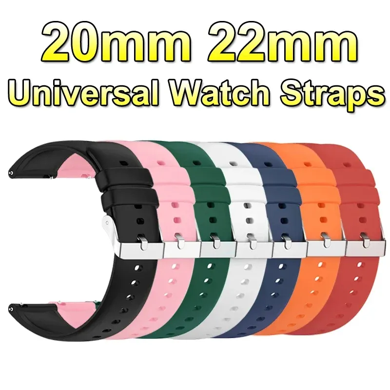 Bracelet silicone universel 20 et 22 mm