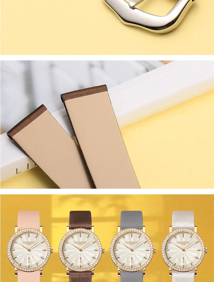 Bracelet soie cuir 16 mm interface plate universel