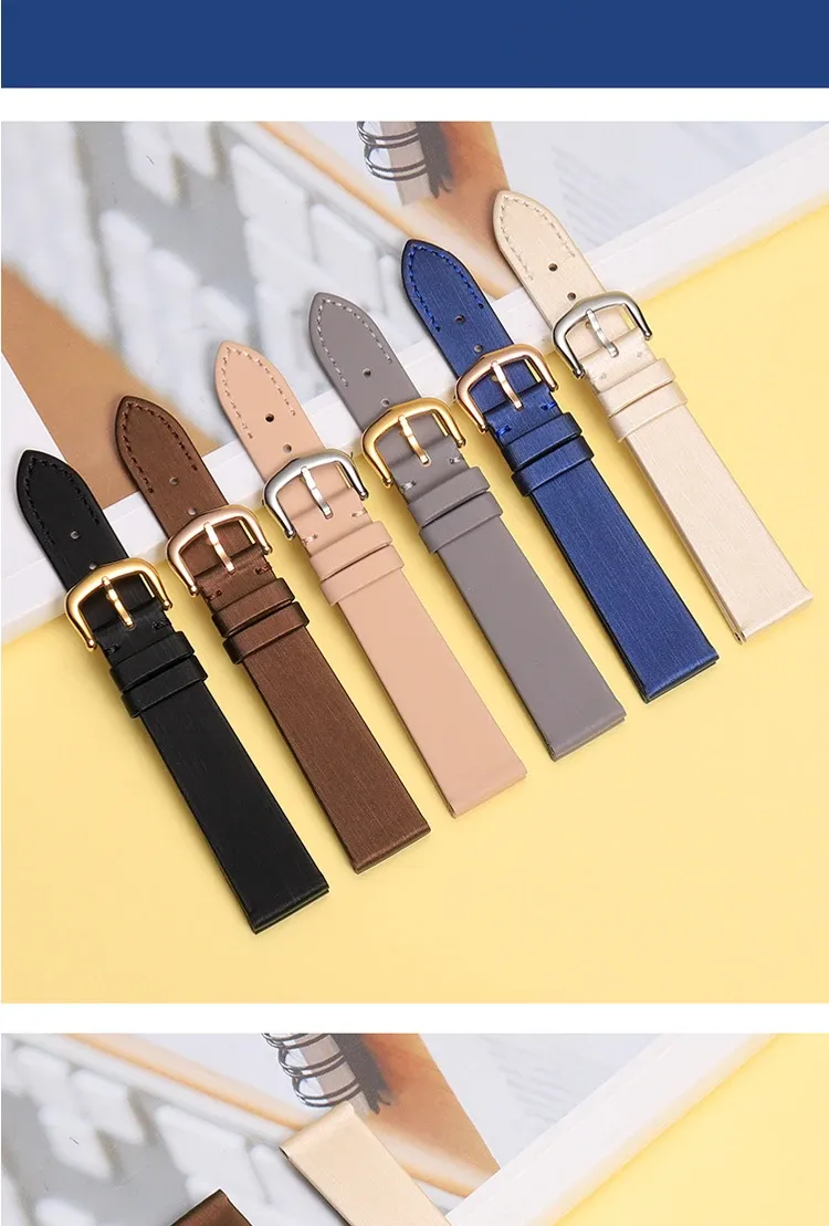 Bracelet soie cuir 16 mm interface plate universel