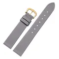 Bracelet soie cuir 16 mm interface plate universel – Couleur du bracelet Grey-Gold