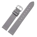Bracelet soie cuir 16 mm interface plate universel – Couleur du bracelet Grey-Silver