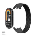 Bracelet Solo Loop tressé pour Xiaomi Mi Band 8 à 10 – Couleur du bracelet black