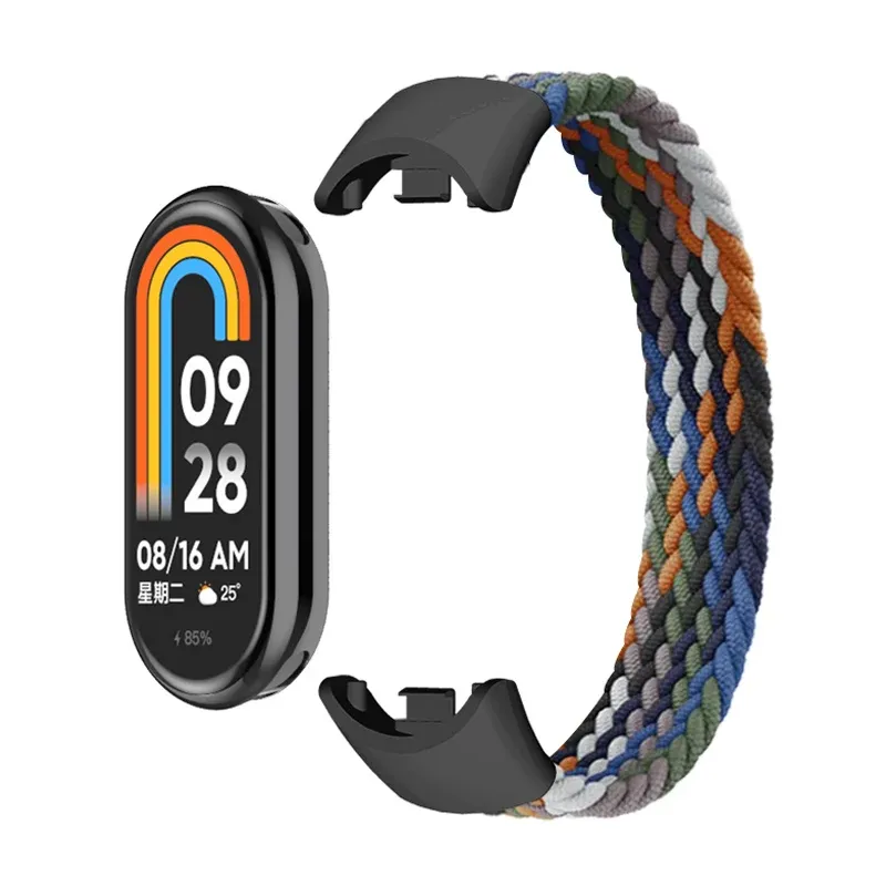 Bracelet Solo Loop tressé pour Xiaomi Mi Band 8 à 10