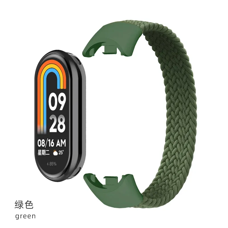 Bracelet Solo Loop tressé pour Xiaomi Mi Band 8 à 10