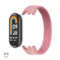 Bracelet Solo Loop tressé pour Xiaomi Mi Band 8 à 10 – Couleur du bracelet pink