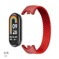 Bracelet Solo Loop tressé pour Xiaomi Mi Band 8 à 10 – Couleur du bracelet red