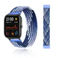 Bracelet solo tressé 20 à 22 mm Amazfit – Couleur du bracelet Blueberry