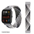 Bracelet solo tressé 20 à 22 mm Amazfit – Couleur du bracelet colorful black