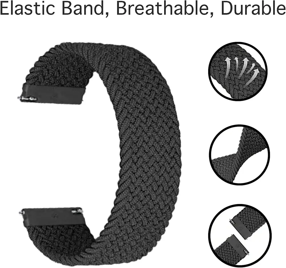 Bracelet solo tressé 20 à 22 mm Amazfit