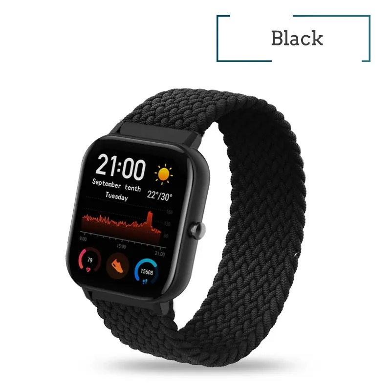 Bracelet solo tressé 20 à 22 mm Amazfit