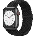 Bracelet solo tressé Apple Watch 40 à 49 mm – Couleur du bracelet Black