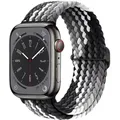 Bracelet solo tressé Apple Watch 40 à 49 mm – Couleur du bracelet Black clever