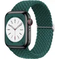 Bracelet solo tressé Apple Watch 40 à 49 mm – Couleur du bracelet deep green