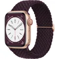 Bracelet solo tressé Apple Watch 40 à 49 mm – Couleur du bracelet deep purple