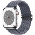 Bracelet solo tressé Apple Watch 40 à 49 mm – Couleur du bracelet Gray