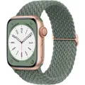 Bracelet solo tressé Apple Watch 40 à 49 mm – Couleur du bracelet olive