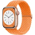 Bracelet solo tressé Apple Watch 40 à 49 mm – Couleur du bracelet orange