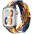Bracelet solo tressé Apple Watch 40 à 49 mm – Couleur du bracelet rainbow White