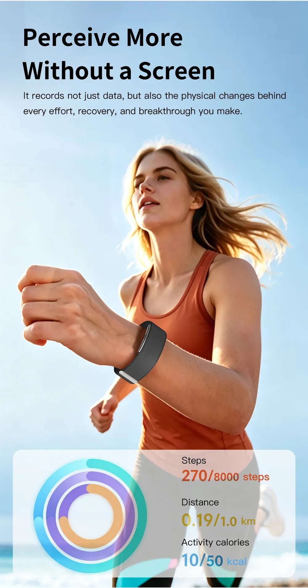Bracelet sport connecté suivi sommeil stress
