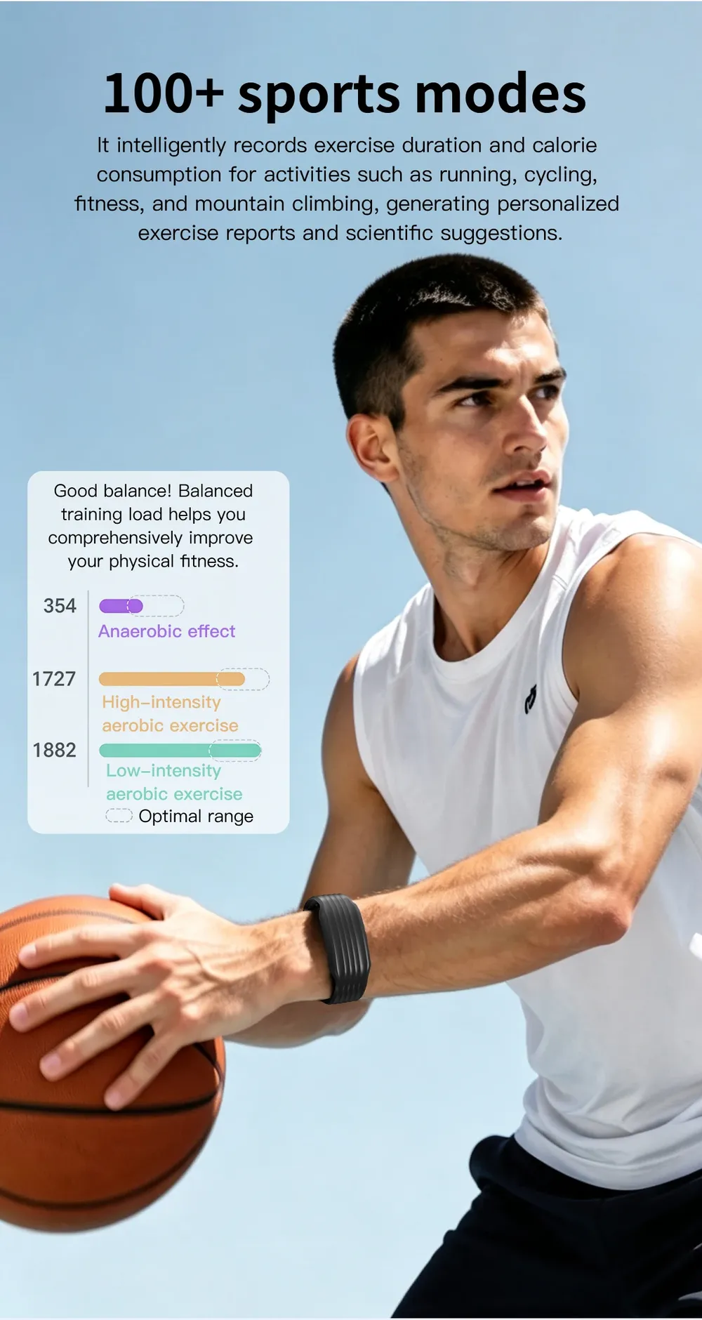 Bracelet sport connecté suivi sommeil stress