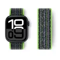 Bracelet sport nylon Apple Watch 38 à 49 mm – Couleur du bracelet 114 Bright Green Blu