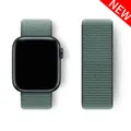 Bracelet sport nylon Apple Watch 38 à 49 mm – Couleur du bracelet 122 Sage Green