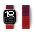 Bracelet sport nylon Apple Watch 38 à 49 mm – Couleur du bracelet 53 red purple