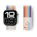 Bracelet sport nylon Apple Watch 38 à 49 mm – Couleur du bracelet 95 White Rainbow