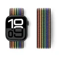 Bracelet sport nylon Apple Watch 38 à 49 mm – Couleur du bracelet 96 black Rainbow
