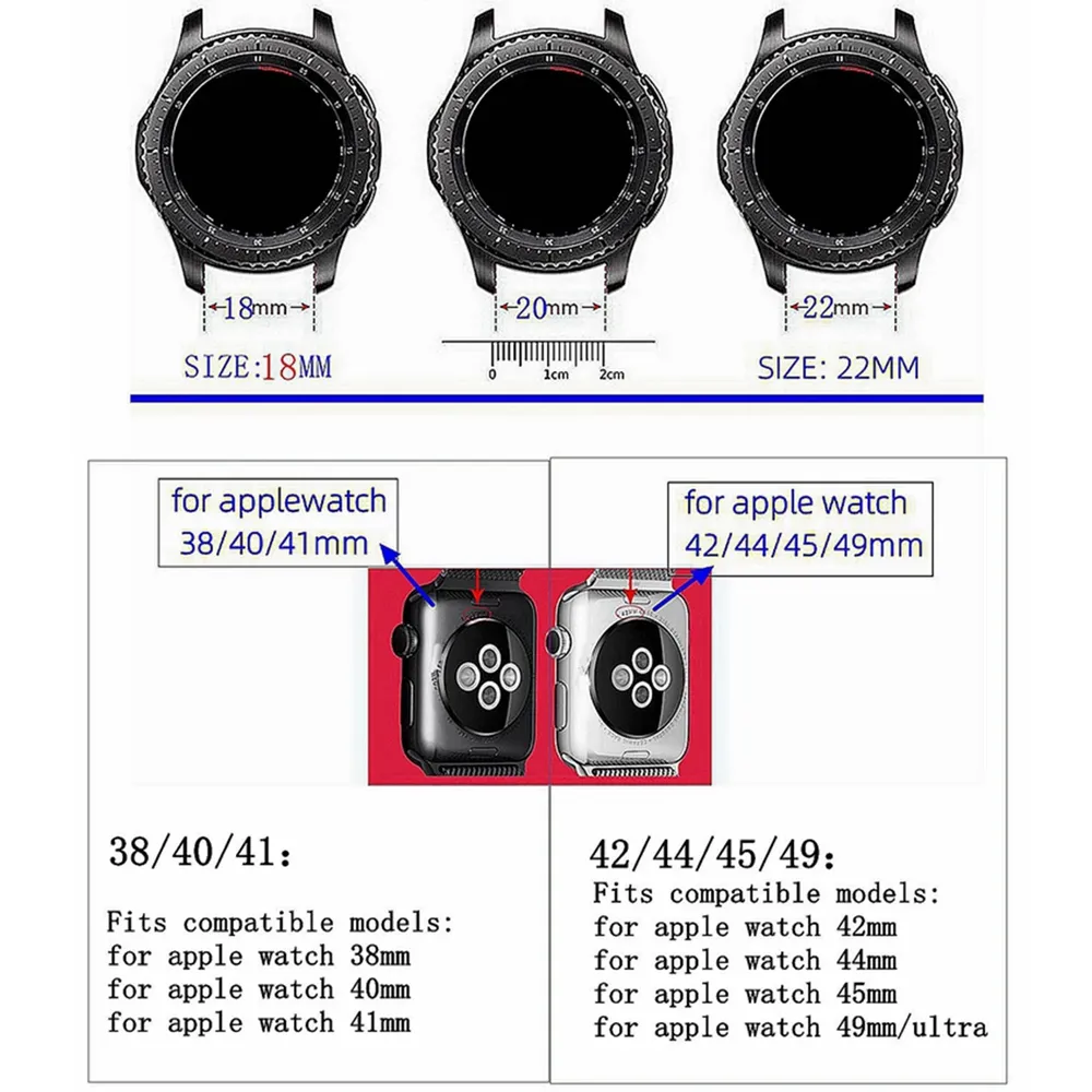 Bracelet sport nylon élastique pour Apple, Samsung, Huawei