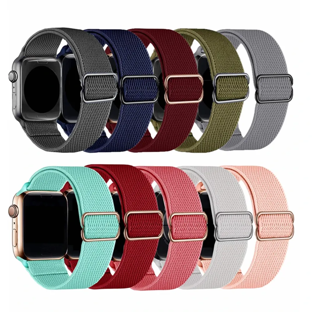 Bracelet sport nylon élastique pour Apple, Samsung, Huawei