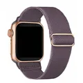 Bracelet sport nylon élastique pour Apple, Samsung, Huawei – Couleur du bracelet MOUVE FUMÉE
