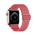 Bracelet sport nylon élastique pour Apple, Samsung, Huawei – Couleur du bracelet Rose Red