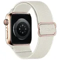 Bracelet sport nylon élastique pour Apple, Samsung, Huawei – Couleur du bracelet Starlight White
