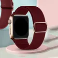 Bracelet sport nylon élastique pour Apple, Samsung, Huawei – Couleur du bracelet Wine Red