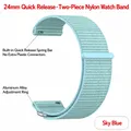 Bracelet sport nylon pour montre 24 mm – Couleur du bracelet Bleu clair