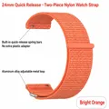 Bracelet sport nylon pour montre 24 mm – Couleur du bracelet Orange