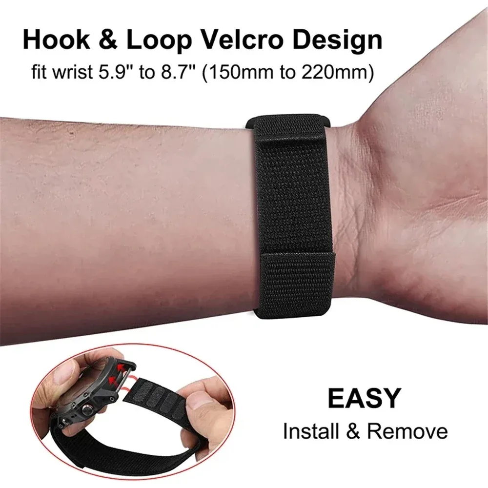 Bracelet sport nylon QuickFit 22 à 26 mm pour Garmin