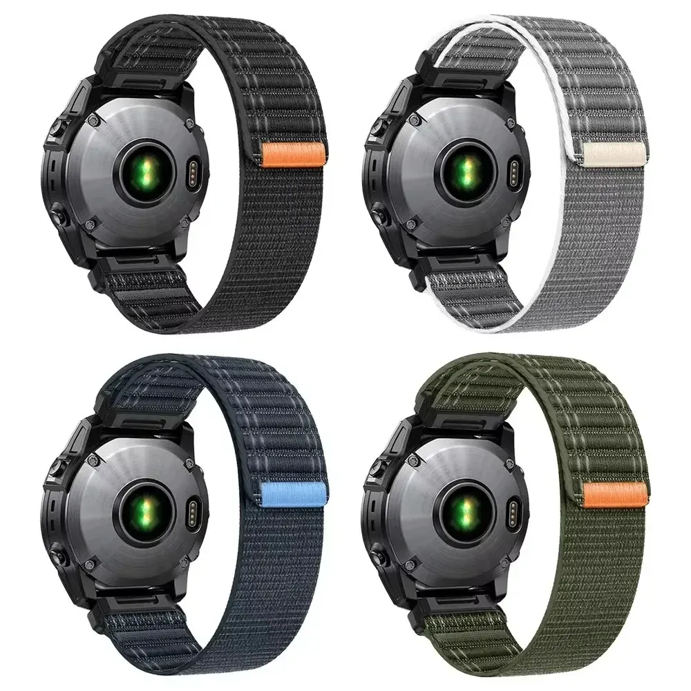 Bracelet sport nylon QuickFit 22 à 26 mm pour Garmin