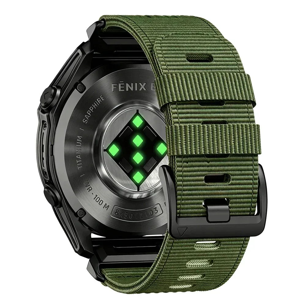 Bracelet sport nylon QuickFit 22 à 26 mm pour Garmin