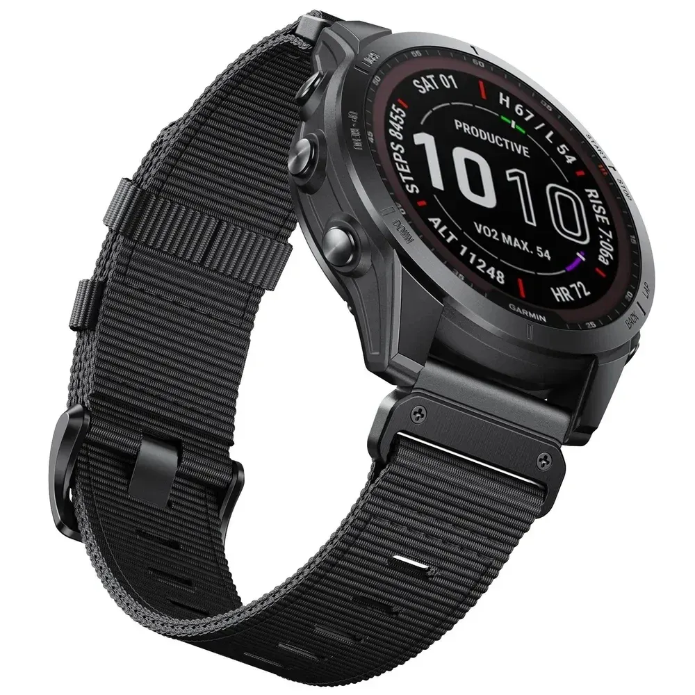 Bracelet sport nylon QuickFit 22 à 26 mm pour Garmin