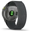 Bracelet sport nylon QuickFit 22 à 26 mm pour Garmin – Couleur du bracelet Grey-1