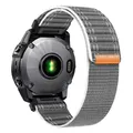 Bracelet sport nylon QuickFit 22 à 26 mm pour Garmin – Couleur du bracelet GRIS