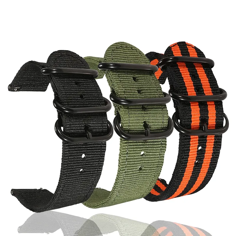 Bracelet sport nylon tissé 18 à 24 mm