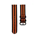 Bracelet sport nylon tissé 18 à 24 mm – Couleur du bracelet canvas-black orange