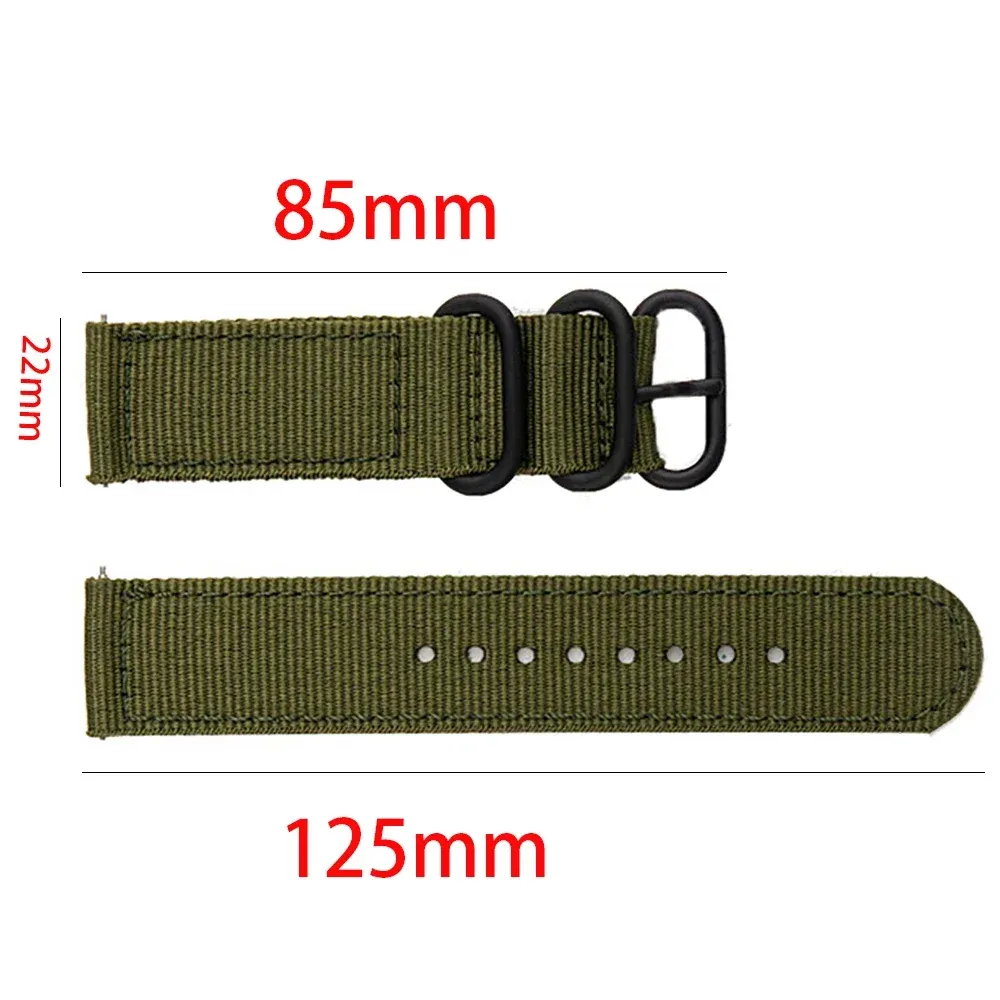 Bracelet sport nylon tissé 18 à 24 mm